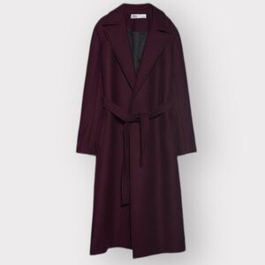 Zara Burgundy Pea Coat